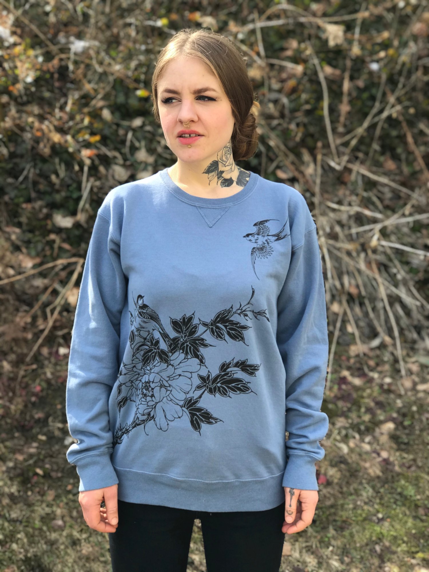 Image of Blue Crewneck Sweatshirt 
