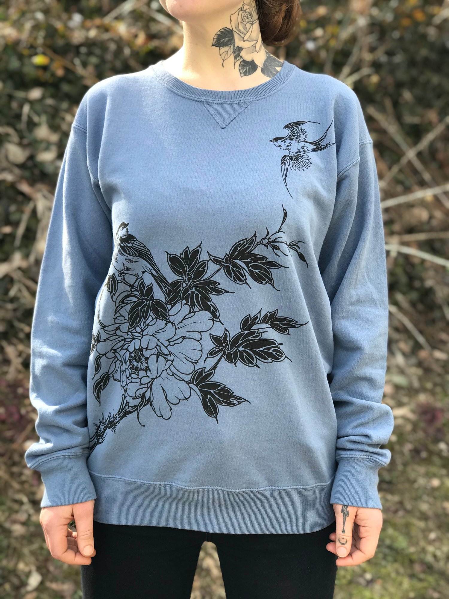 Image of Blue Crewneck Sweatshirt 