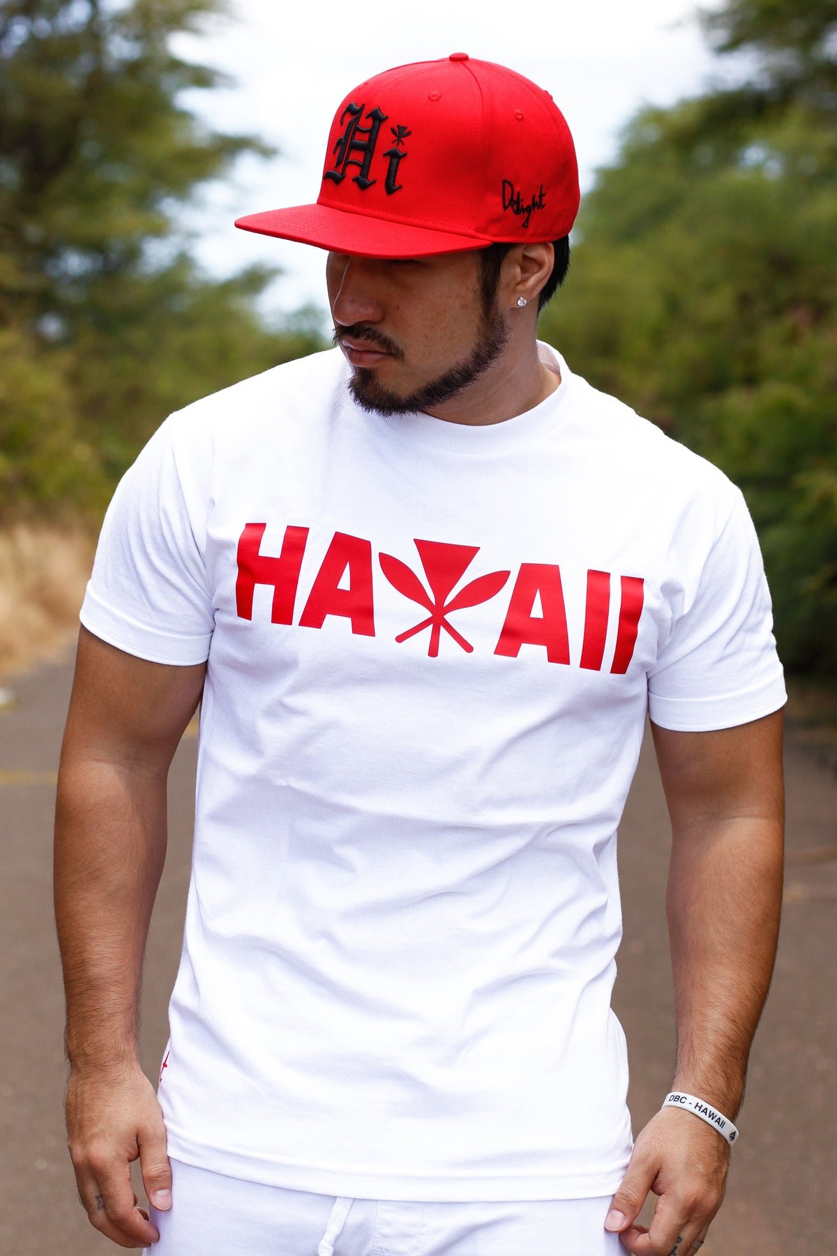 Hawaii Maoli Tee (White/Red)