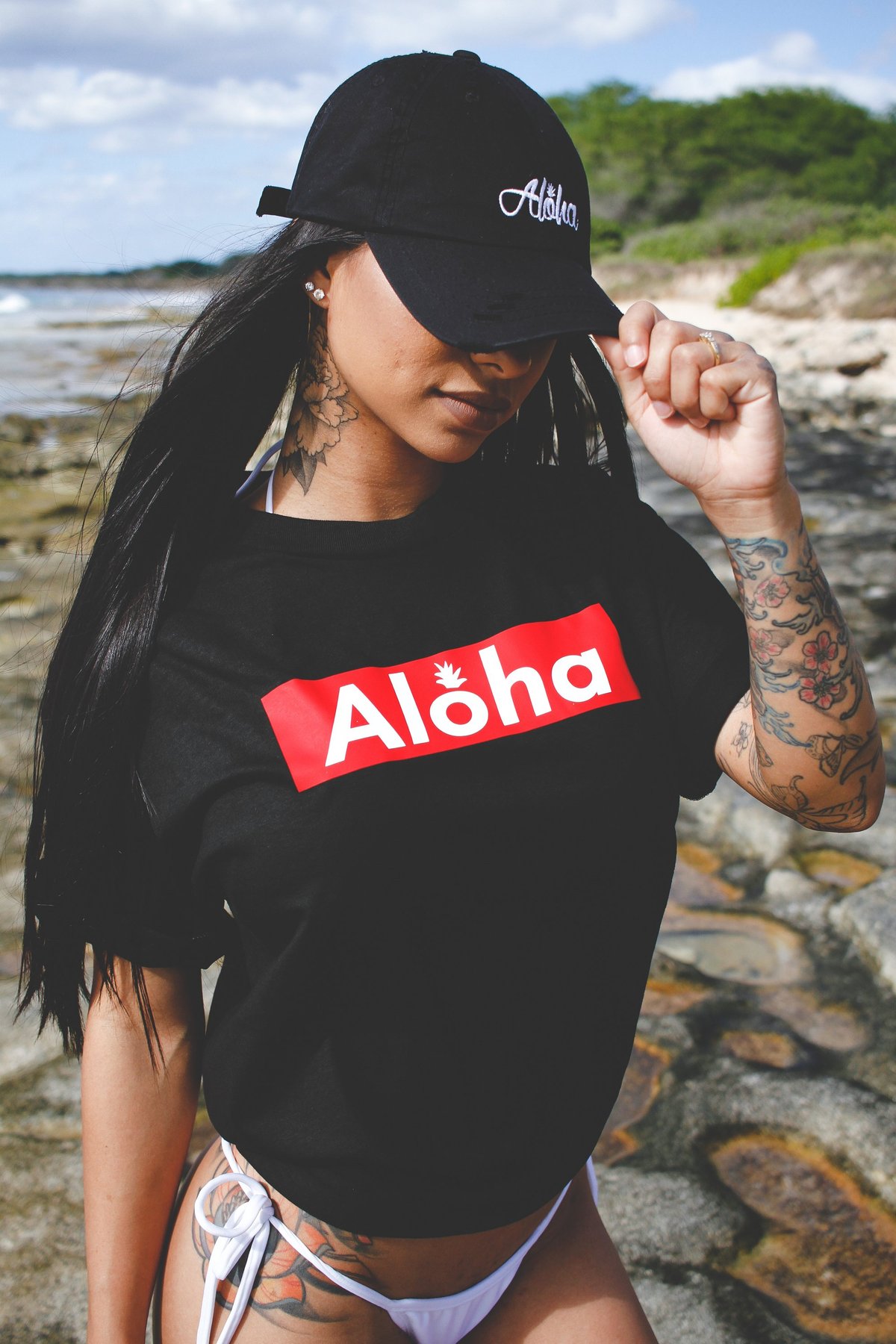 Aloha Slapped Tee (Black)