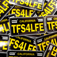 Two Felons "CA Plate Black" stickers