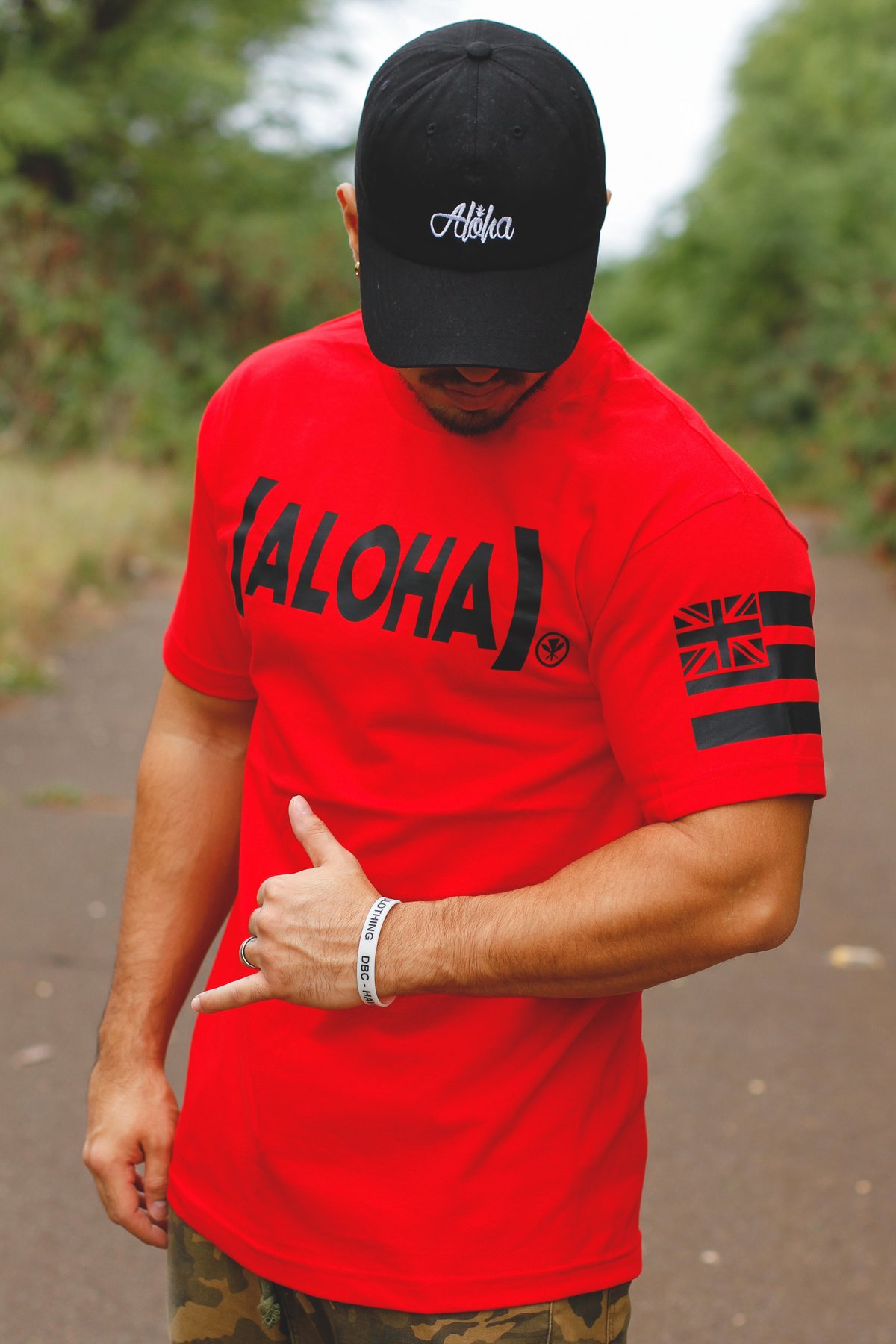 (ALOHA) Red T-shirt