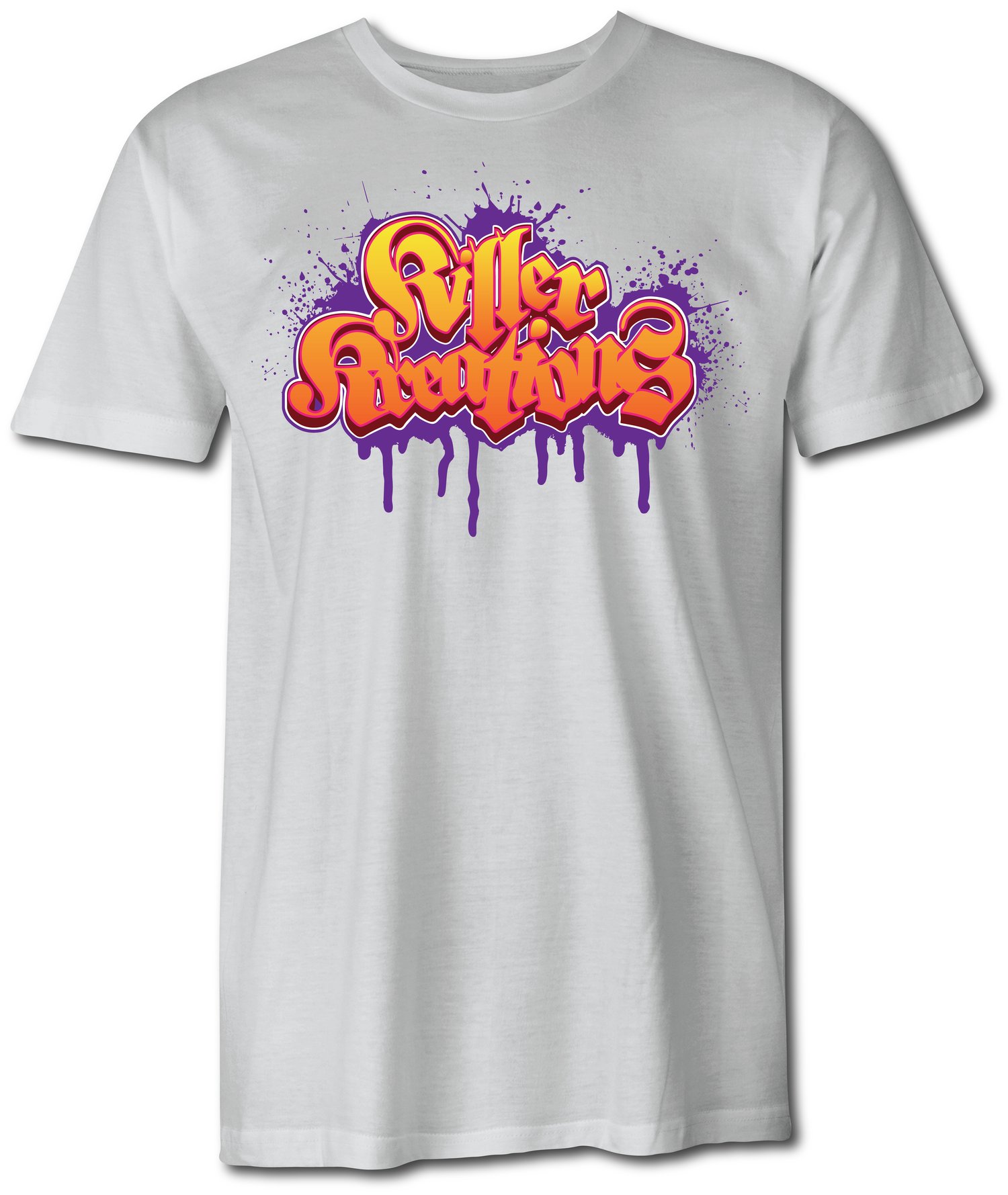 Killer Kreations OG Tee / White / Purple Splat | killerkreationsshop