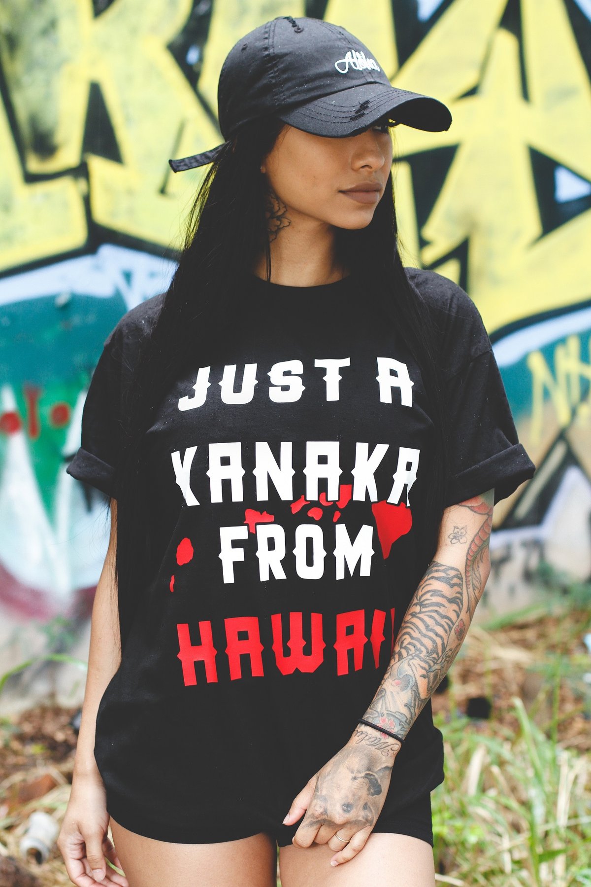 Just A Kanaka From Hawaii (Black/Red)
