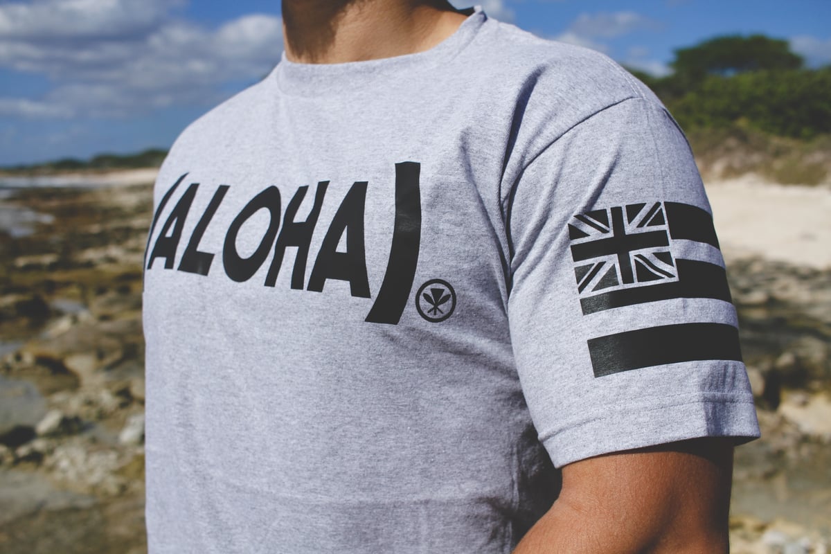 (ALOHA) Tee (Athletic Grey/Black)