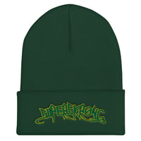 green skrong beanie