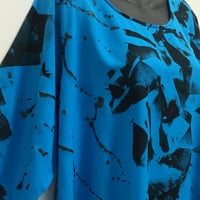 Image 5 of Dale top - Turquoise Rayon - Shibori and free hand