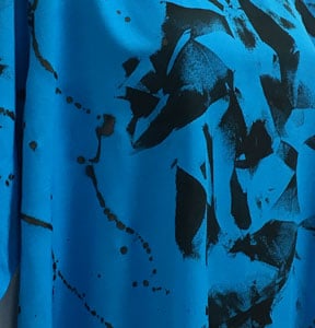 Image of Dale top - Turquoise Rayon - Shibori and free hand