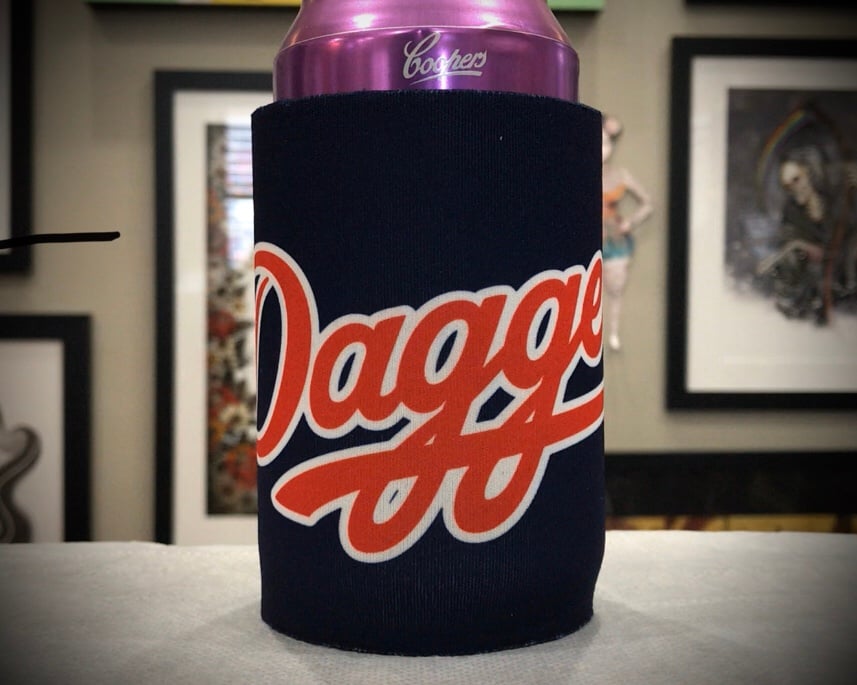 Image of Daggers logo stubby cooler