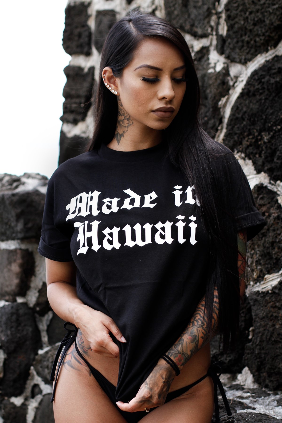 Made in Hawaii Tee (Black/White)