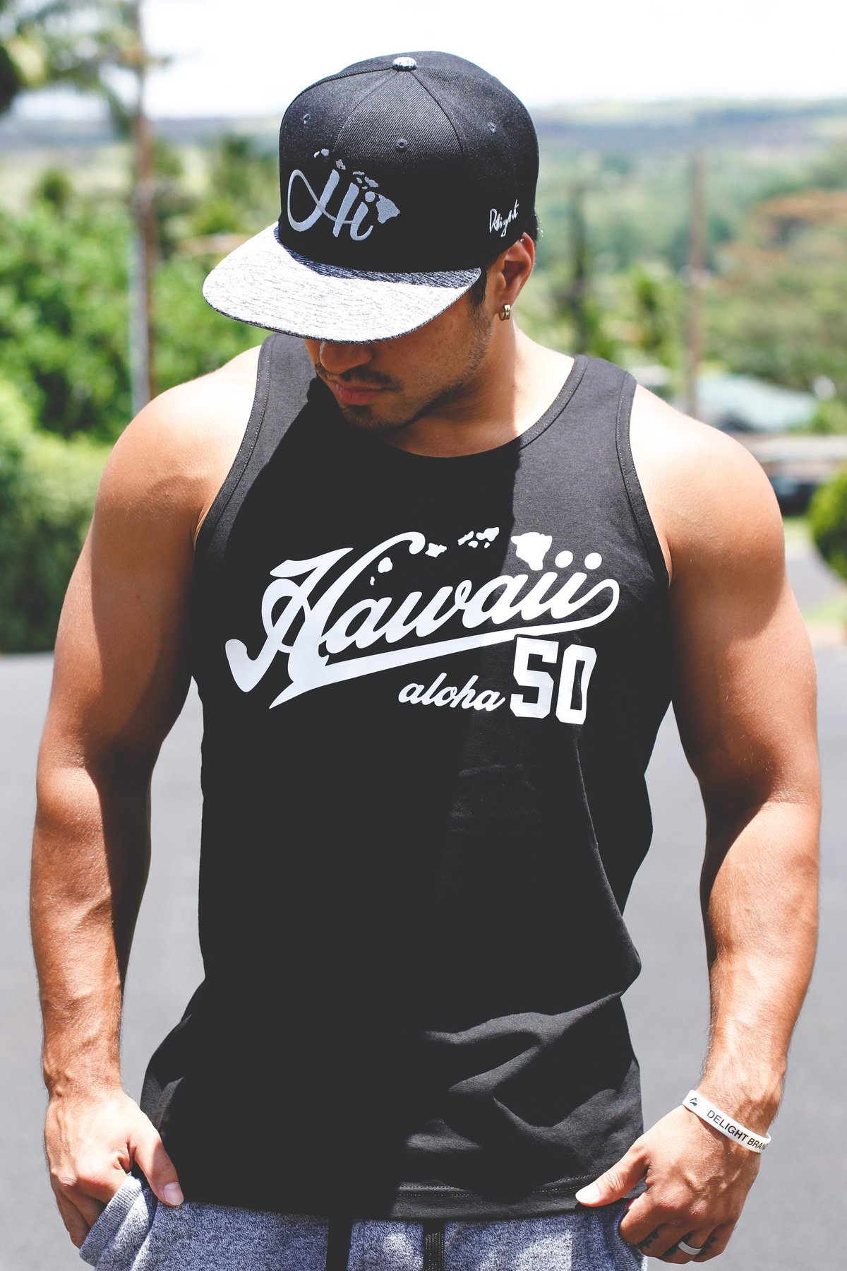 Hawaii Aloha 50 Tank Top & T-shirt (Black)