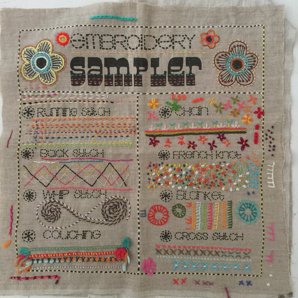 The embroidery  sampler  the happenstore