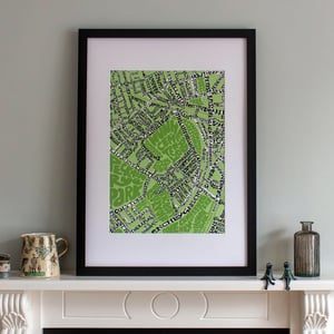 Image of Nunhead SE15 & Telegraph Hill SE14 - SE London Type Map - Various colours