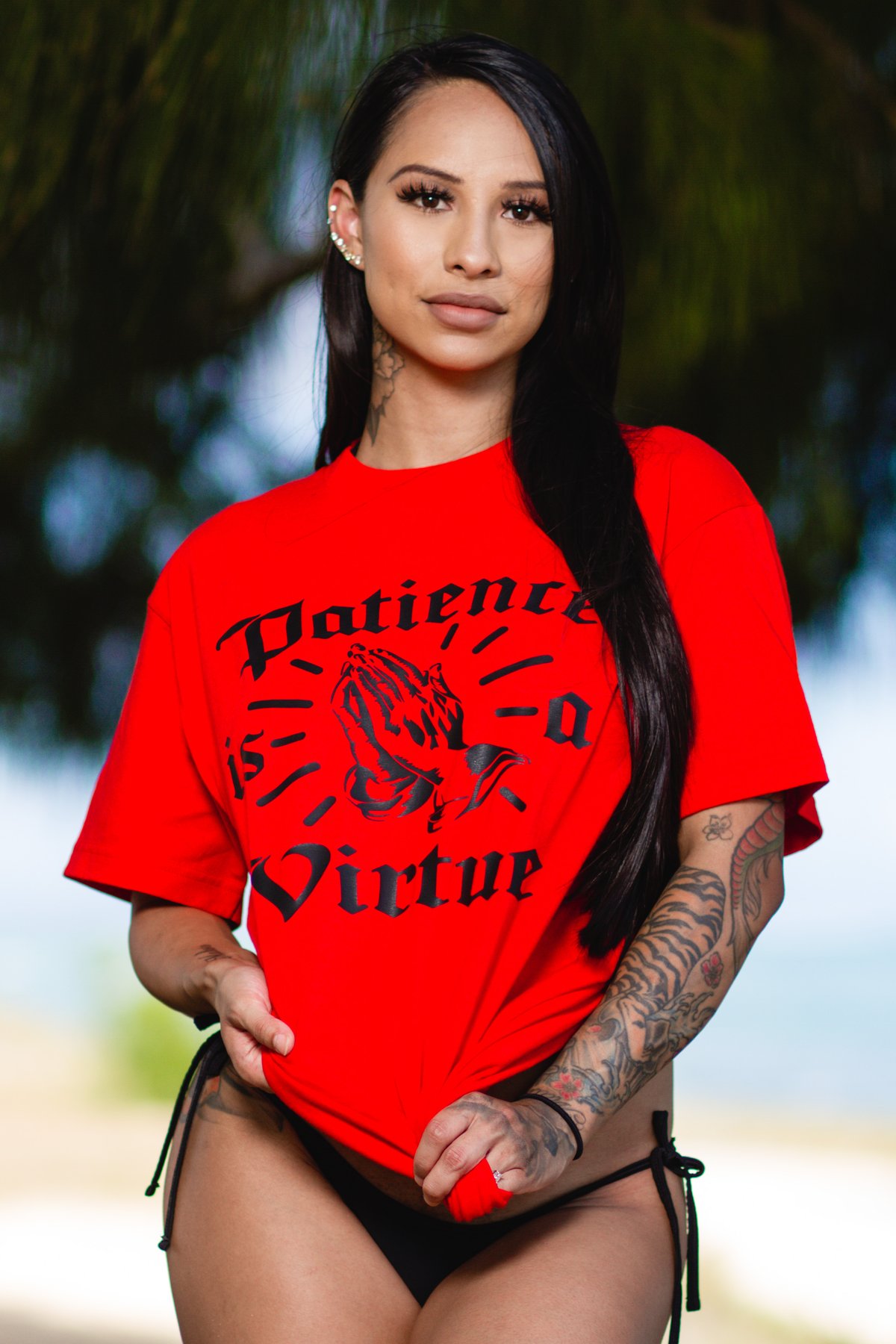 Patience is a Virtue Red Tee