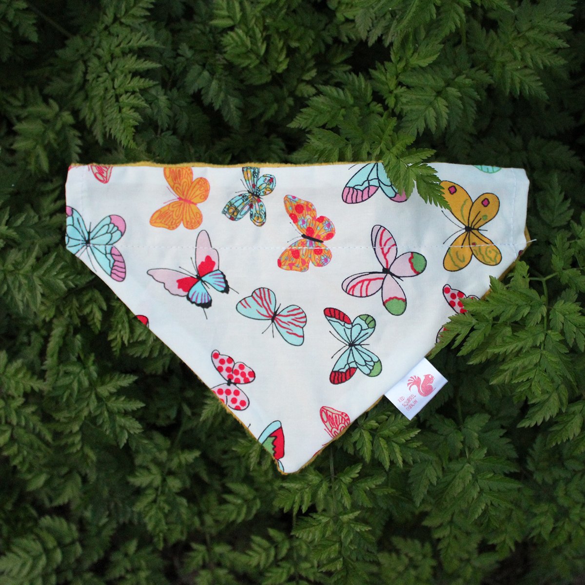 Image of Butterflies & Giraffes dog & cat bandana