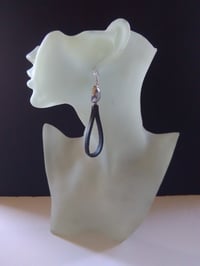 Image 4 of Leather Looped Ear-Rings (1)