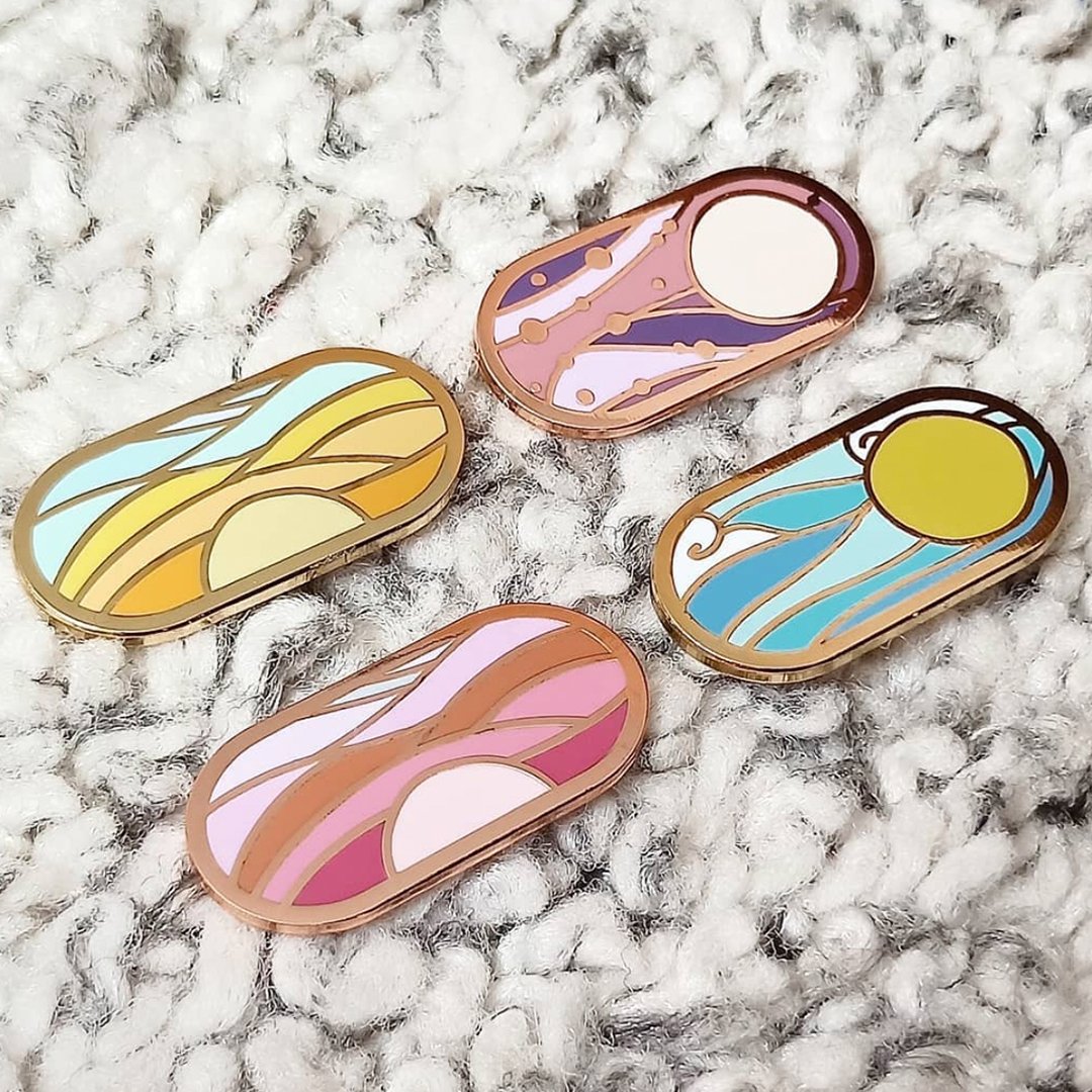 Image of PASTEL SKY ENAMEL PINS