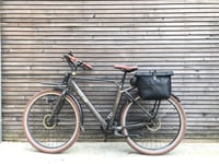 Image 2 of Waxed canvas saddlebag Motorbike bag Motorcycle bag Bicycle bag in waxed canvas Bike accessories