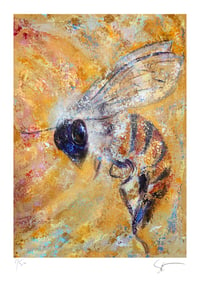 Image 1 of  Honey Bee Giclée Art Print LIMITED EDITION All profits to Bee Charites