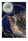 Hedgehog and the Moon - Limited Edition Giclée art print. All profits to Hedgehog Charities 