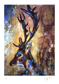 Image 1 of Stag Giclée Print- ALL PROFITS GO TO WESTON HOSPICE CARE 