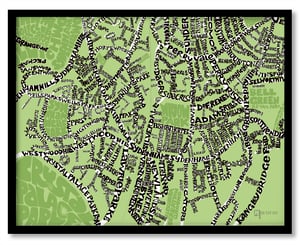 Image of Sydenham SE26 - SE London Type Map - Various colours