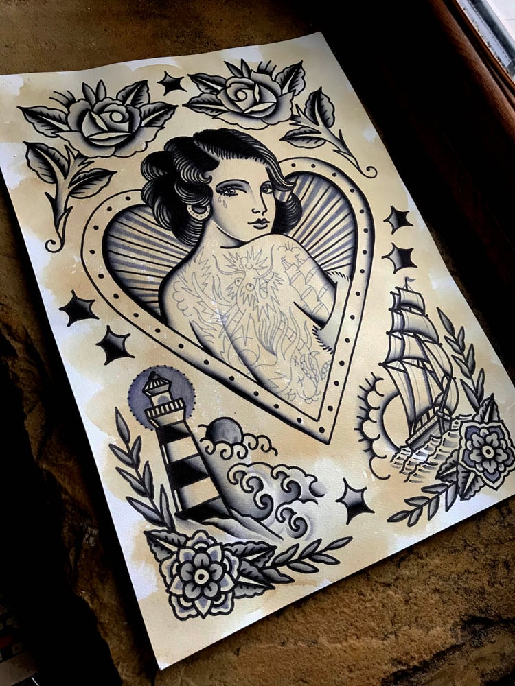 Image of Girl with the Dragon Tattoo Print