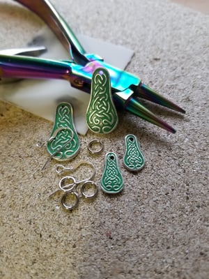 Image of Fine Silver- Celtic- Earrings- Handmade- #312