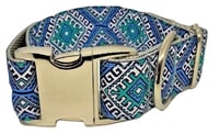 Aztec blue - Dog Collar