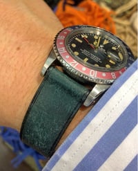 Image 2 of Vintage Teal calfskin watch strap