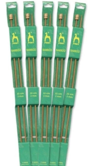 Agulhas de tricô em Bambu Pony - Disponível em loja física