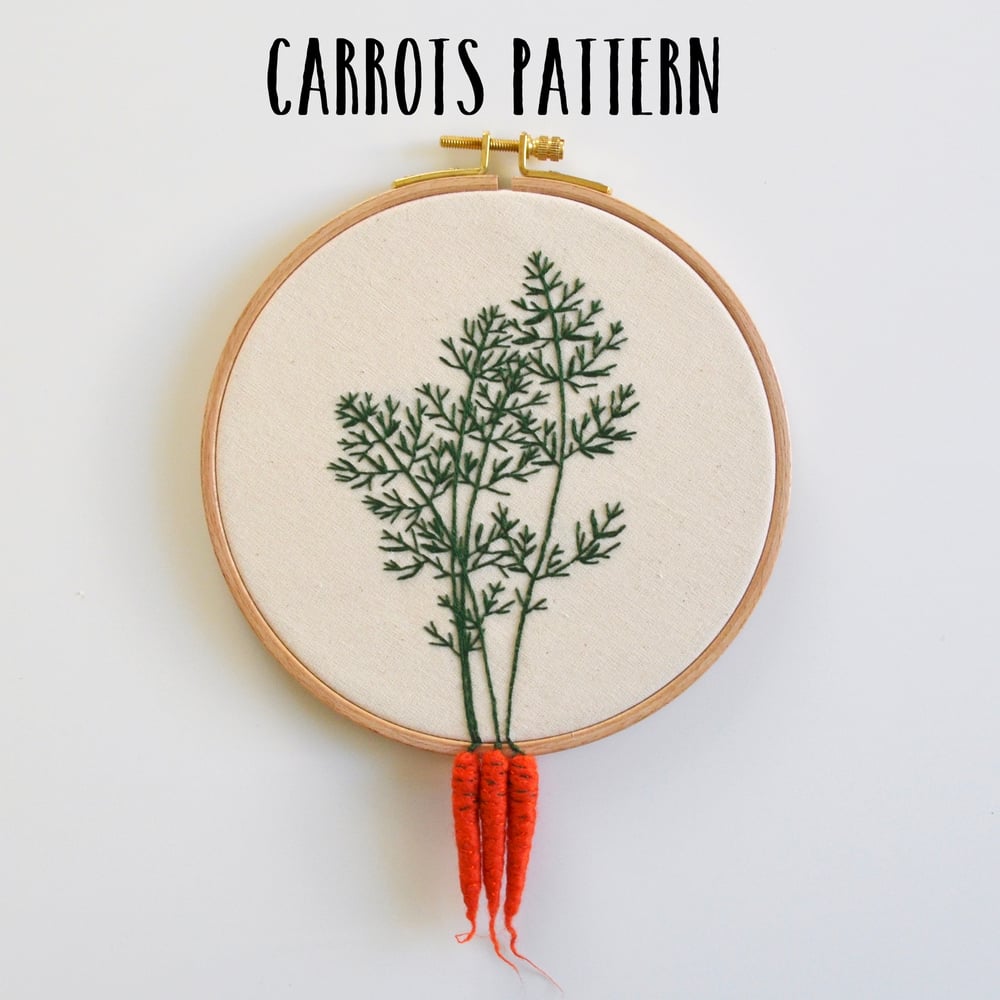 Image of Carrots Embroidery Pattern