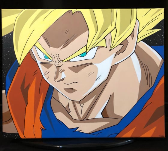 Image of Super Saiyan Goku Painting 