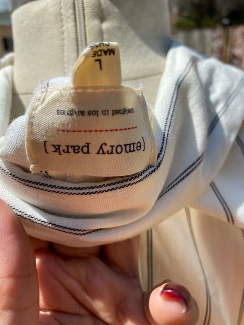 Image of White Stripe Jumpsuit 