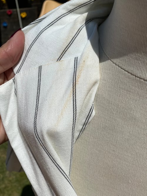 Image of White Stripe Jumpsuit 