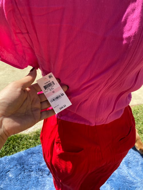 Image of Red & Pink Jumpsuit