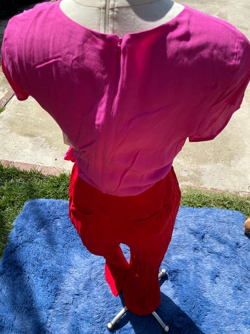 Image of Red & Pink Jumpsuit