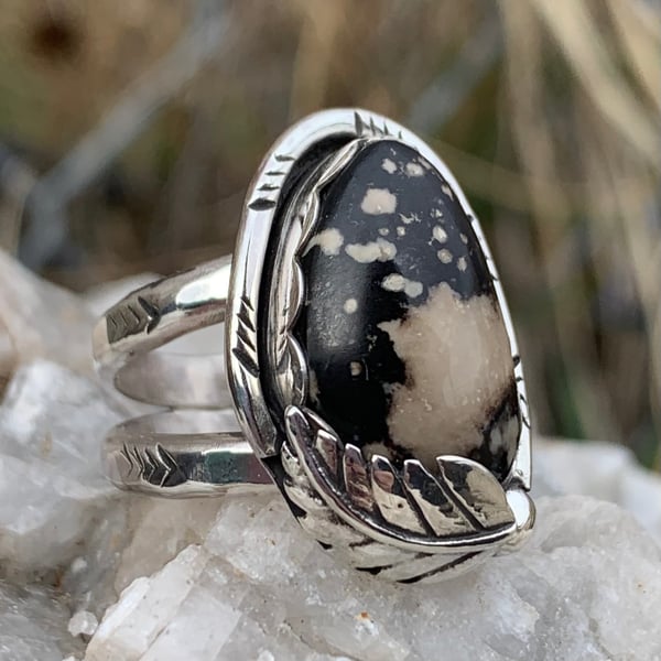 Image of Handmade Sterling Silver Magnesite Ring