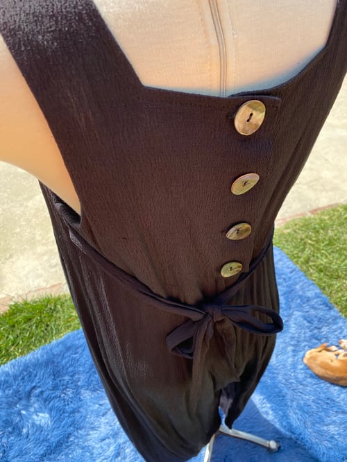 Image of Black Jumpsuit with Buttons