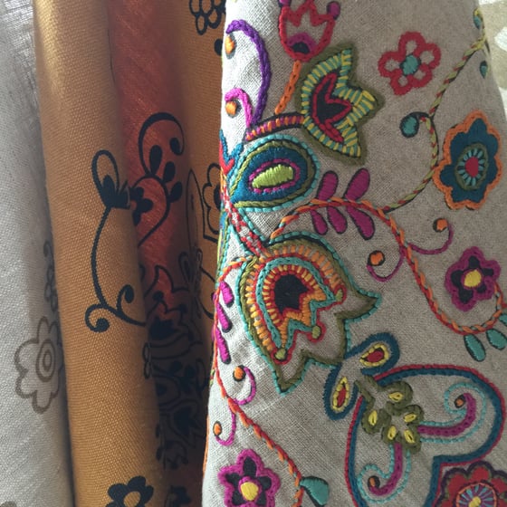 Image of Folkloric embroidery panel