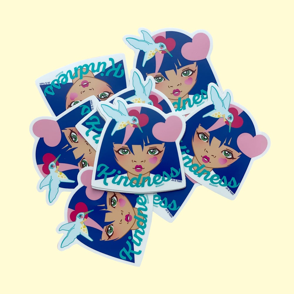 Image of Jin & Yoshi Kindness Vinyl Sticker