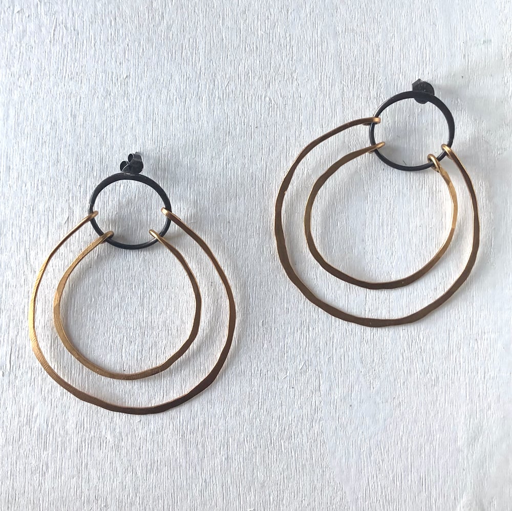 Image of Double Ring Hoops // Large