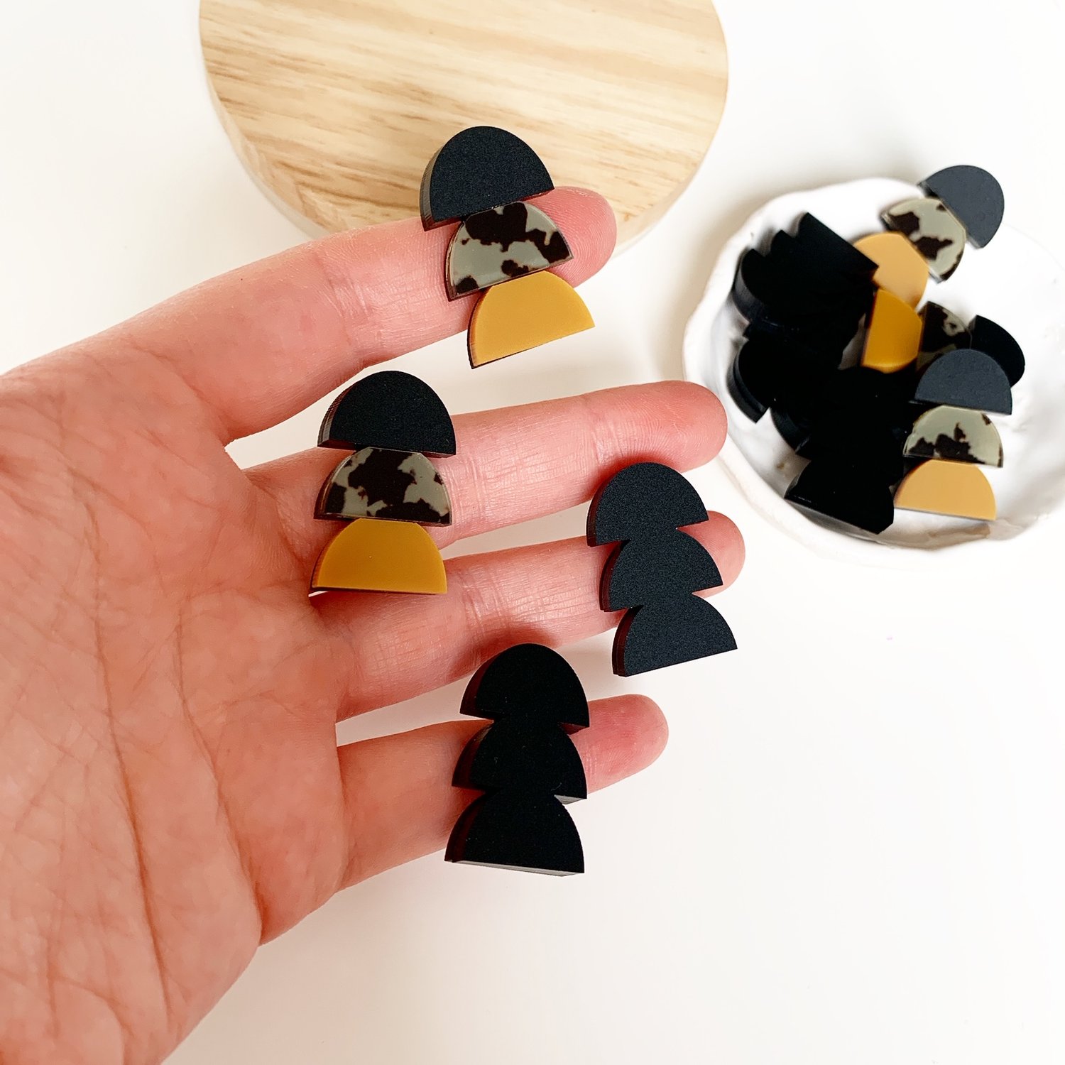 Image of SALE ~ Stacked Trio Studs