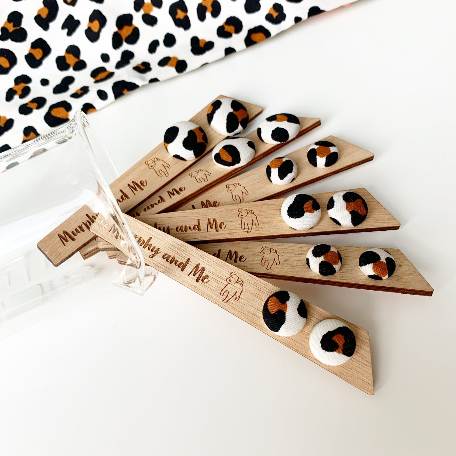 Image of Leopard Spot Fabric Studs