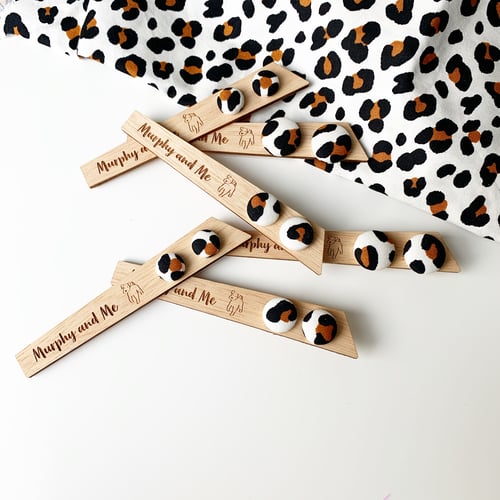 Image of Leopard Spot Fabric Studs