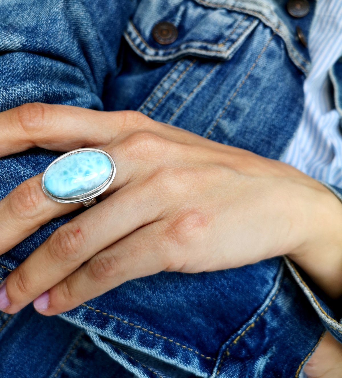 Image of Bague Larimar - taille 57,5