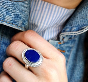 Image of Bague Lapis Lazuli - taille 57 - 