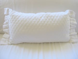 Image of The "Lotta" Quilted Ruffle Pillow