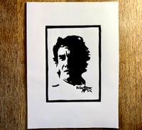 Image 2 of Aryton Senna (Linocut Print)