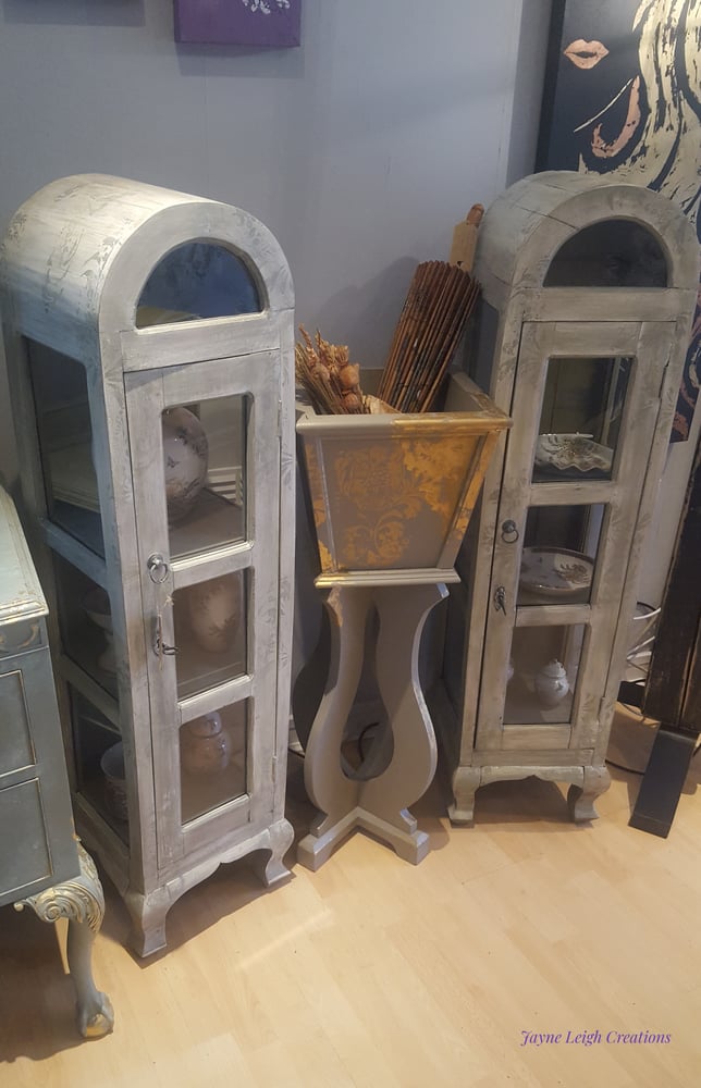 Image of French Shabby Display Cabinets 